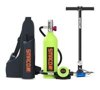 SMACO Bottiglia Subacquea 1L per Immersioni in Acque Poco Profonde, Mini Bombola Subacquea per Respirare per 15-20 Minuti per Immersioni Ricreative/Lavori Subacquei, Set F (Verde)