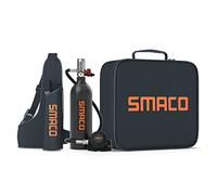 SMACO Bottiglia Subacquea 1L per Immersioni in Acque Poco Profonde, Mini Bombola Subacquea per Respirare per 15-20 Minuti per Immersioni Ricreative/Lavori Subacquei, Set B (Nero)