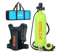 SMACO Mini Bombola Sub 2L Bombola Subacquea Piccola Mini Scuba Tank Portatile Bombole Aria Sub Fino a 30 Minuti Ricaricabile Bombola di Ossigeno per Immersioni S700 Plus