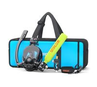 SMACO Mini Bombola Sub con Maschera Subacquea 0,5L Bombola Subacquea con Maschera da Snorkeling Piccola Mini Scuba Tank Portatile Bombole Aria Sub Bombola Immersioni con Adattatore S300