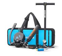SMACO Mini Bombola Sub con Maschera Subacquea,0.5L Bombola Subacquea con Maschera da Snorkeling Piccola Mini Scuba Tank Portatile Bombole Aria Sub Ricaricabile Bombola Immersioni S300Plus