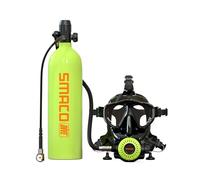 SMACO Mini Bombola Sub con Maschera Subacquea,2L Bombola Subacquea Piccola Mini Scuba Tank Portatile Bombole Aria Sub Ricaricabile con 25-30 Minuti Bombola di Ossigeno per Immersioni S700 Plus