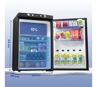 Smad 100L 3Way Gas Frigorifero Cabina Camper Camper Nessun rumore -18 ℃ Nero LPG