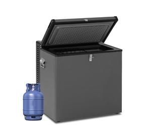 Smad Congelatore Trivalente 12V 220V Gas, Congelatore 12V Portatile con Termostato, 28-30mbar, 70L, Nero