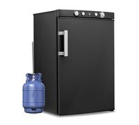 Smad Frigo Trivalente 12V 220V Gas, 100L, Frigorifero a Gas per Camper, Frigorifero Gas con Congelatore, per Camper, Caravana, Cabanon, Chalet, Nero