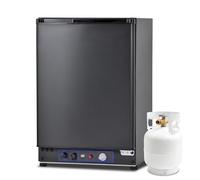 Smad Frigorifero a Gas, Frigorifero Trivalente per Camper, Frigo 12V/220V/Gas, Frigo Silenzioso 60 litri, 30mbar, Nero