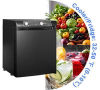 Frigorifero gas assorbimento 3 vie 40L GPL/12V/240V Caravan RV senza rumore Nero