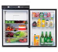 Smad Frigorifero Trivalente per Camper, 100L, Frigo 12V 220V Gas con Congelatore, Frigorifero a Gas per Camper, Caravana, Casa, Mobile-Home, Chalet, Cabanon, Nero