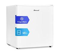 Smad Mini Frigo, 45L, Frigorifero Piccolo, Mini Frigorifero Tavolo, con Porta Reversibile, 0-10℃, Mini Bar per Camera Ufficio Hotel Soggiorno, Bianco