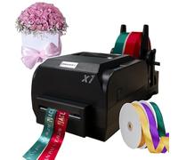 smafoseedding Macchina Da Stampa Digitale Per Nastro Di Raso,Stampante Per Nastro Fai Da Te,Con Supporto Per Nastro,Risoluzione Di Stampa: 200 Dpi,Per Matrimoni/Feste/Compleanni/Varie Feste,doublerow