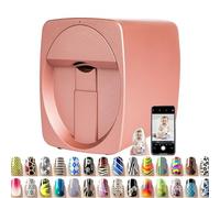 smafoseedding Macchina Mobile Portatile per Verniciare Le Unghie, Dispositivo per Nail Art Domestico, con Set di Strumenti per Unghie, da Utilizzare per Il Tempo Libero Personale,Gold