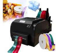 smafoseedding Macchina Per Nastri Personalizzata,Macchina Da Stampa Per Nastri Di Raso,Risoluzione Di Stampa: 200 Dpi,Velocità Di Stampa: 150 Mm/S,Per Bouquet Floreali, Regali/Artigianato,doublerow