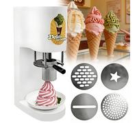 smafoseedding Macchina Professionale per Gelato Spaghetti, Pressa Commerciale per Pasta di Gelato, Estrusore per Pasta con 4 Stampi Sottili, Spessi, Larghi E A Stella, Motore da 80 W, 28-30 L/H TypeA