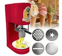 smafoseedding Macchina Professionale per Gelato Spaghetti, Pressa Commerciale per Pasta di Gelato, Estrusore per Pasta con 4 Stampi Sottili, Spessi, Larghi E A Stella, Motore da 80 W, 28-30 L/H TypeB