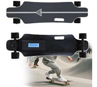 smafoseedding Skateboard Elettrico Longboard per Tutti I Terreni con Telecomando, Batteria da 25 Km/4400 mAh, Autonomia di 8 Km, Controllo A 4 velocità, capacità di 90 kg, Tavola in Acero TypeC