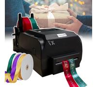 smafoseedding Stampante Per Nastro Fai Da Te,Macchina Da Stampa Digitale Per Nastro Di Raso,Con Tre Rotoli Di Nastro Da 90 M,Stampa Testo Semplice Semplice, Motivi, Loghi,doublerow