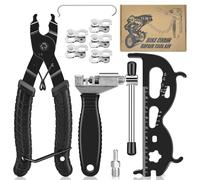 Smagliacatena Bici, Smagliacatena Kit con Tagliacatena Attrezzo per Catena Bici, Pinza Catena Bici, Catena Usura Misurazione, 5 Paia di Rivetti per Catena 6-12S, Rottura Rapida Precisa della Catena