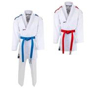 SMAI KarateGi Pro Fighter WKF Kumite Kit 2 Giacche Rosso/Blu e 1 Pantalone