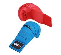 SMAI WKF - Protezione per mani da karate senza pollice, colore: blu, Guanti, Protezione per pugni (M)