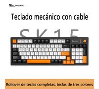 SMAILWOLF SK15 Tastiera meccanica cablata da gioco per laptop Rollover a tasti completi personalizzata in spagnolo
