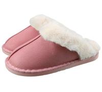 SMajong Inverno Pantofole Scamosciate da Donna Morbido Antiscivolo Scarpe Caldo Peluche Uomo Accogliente Memoria Schiuma Pantofole da Casa(Rosa 36/37 EU)