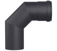 Smalbo GOMITO A 90° PER STUFE A PELLET Col. Nero opaco Ø cm.10