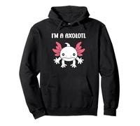 Small animals axolotl funny minimalist simple i'm a axolotl Felpa con Cappuccio