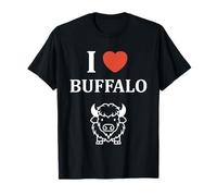Small Animals Bison Funny Simple i Love Buffalo Maglietta