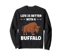 Small Animals Bison Funny Simple Life is Better with Buffalo Felpa