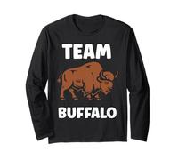 Small Animals Bison Funny Simple Team Buffalo Maglia a Manica