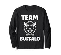Small Animals Bison Funny Simple Team Buffalo Maglia a Manica