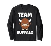Small Animals Bison Funny Simple Team Buffalo Maglia a Manica