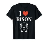 Small Animals Buffalo Funny Simple i Love Bison Maglietta