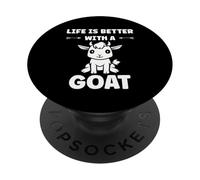Small Animals Goat quote life is better with a Goat PopSockets PopGrip Adesivo