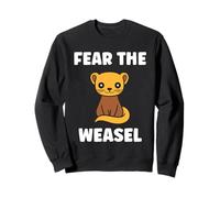 Small Animals Weasels Funny Minimalist Fear The Weasel Felpa