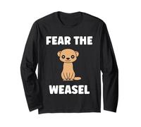Small Animals Weasels Funny Minimalist Fear The Weasel Maglia a Manica
