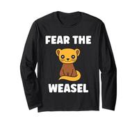 Small Animals Weasels Funny Minimalist Fear The Weasel Maglia a Manica