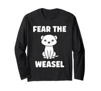 Small Animals Weasels Funny Minimalist Fear The Weasel Maglia a Manica