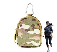 Small Backpack Keychain Pouch, Cute Short Wallet Pendant, 2,76 x 3,15 x 0,98 in Zipper Coin Purse, Portable Car Key Bag, Lightweight Storage for Keys, Earphones, and Accessories, camouflage, Se