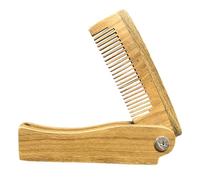 Small Beard Comb - Wood, 3,94 x 1,57 x 0,39 Inches, Folding Anti-Static Comb | Pocket Beard and Mustache Grooming Tool, Beards Cleaner Combs For Men, Travel, Home, Personal Care, Daily Grooming Kit