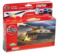 Airfix 1:72 Tiger 1 Serbatoio Modello Set Starter Pittura, Pennello Colla Della