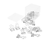 Small Binder Clips Strong Clamping Force Durable Iron Little Duck Design Wide Application 20Pcs Paper Clips for Office School Home Use (Argento)