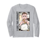 Small Bite Burger Grunge Design: I Love This Product Funny Maglia a Manica