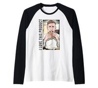 Small Bite Burger Grunge Design: I Love This Product Funny Maglia con Maniche Raglan