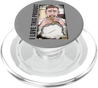 Small Bite Burger Grunge Design: I Love This Product Funny PopSockets PopGrip per MagSafe