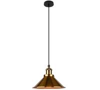 Small Black Metal Lamp, Three-Headed Retro Industrial Pendant Lights, American Country Decorative Chandelier with E27 Base, Ceiling Lantern Lampshade(Gold,Light Color)