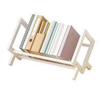 Small Bookshelf - Book Organiser | Shelf Organiser | Desktop Bookshelves | Tabletop Hutch Dorm | Books Holder Organizer | Tabletop Storage Rack | Tilting Bookcase For Bookks Cds Files Magazines