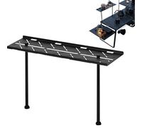 Small Camping Table, Metal Foldable Table Stand, Backpacking Tool, Garden Picnic Supplies for Hiking, and Beachside, Sturdy Construction, 17.32x5.12x11.42 Inches