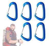 Small Carabiner Clip - Ring Keychain Carabiner Clips D Shape | Heavy Duty D Buckle | 5 Pieces Ds Shape Carabiners Buckle For Backpack Purse Travel Camping Gym Outdoor Luggage Hiking Garage