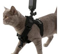 Small Cat - Escape Proof With Camera Mount,Pet With Action Camera Mount - Soft Breathable Fabric, The Escape Proof Cat OfOutdoor Walking Camping Adventures Training Photography